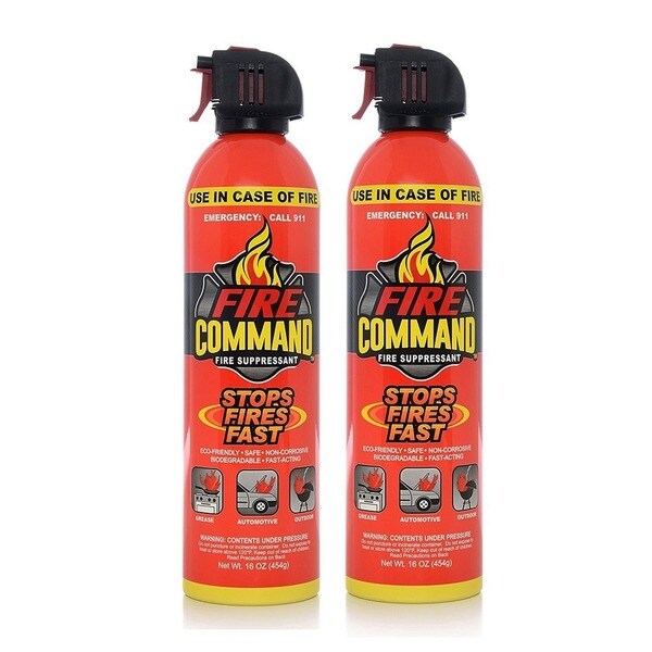 Fire Command Fire Suppressant 16-ounce Aerosol Spray (Pack of 2)