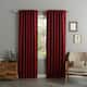 Aurora Home Insulated Thermal Blackout Long Length Curtain Panel Pair - 52"w x 102"l - Burgundy