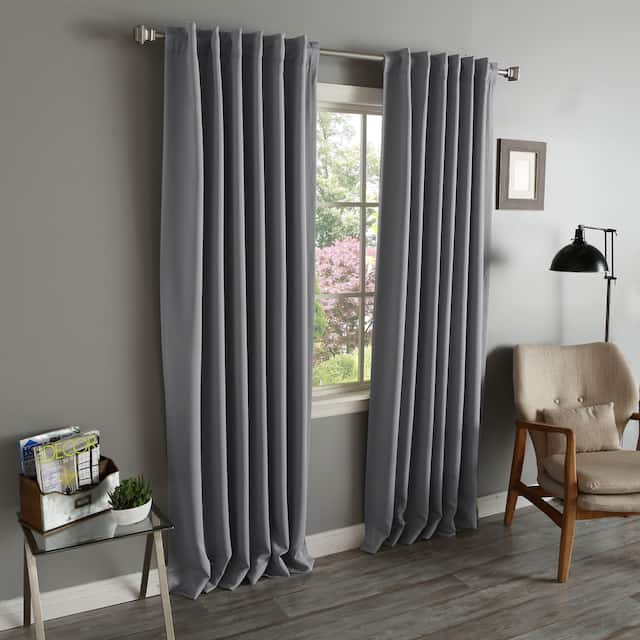 Aurora Home Insulated Thermal Blackout Long Length Curtain Panel Pair