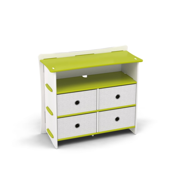 Legare Kids Furniture 4-drawer Lime Green and White ...
