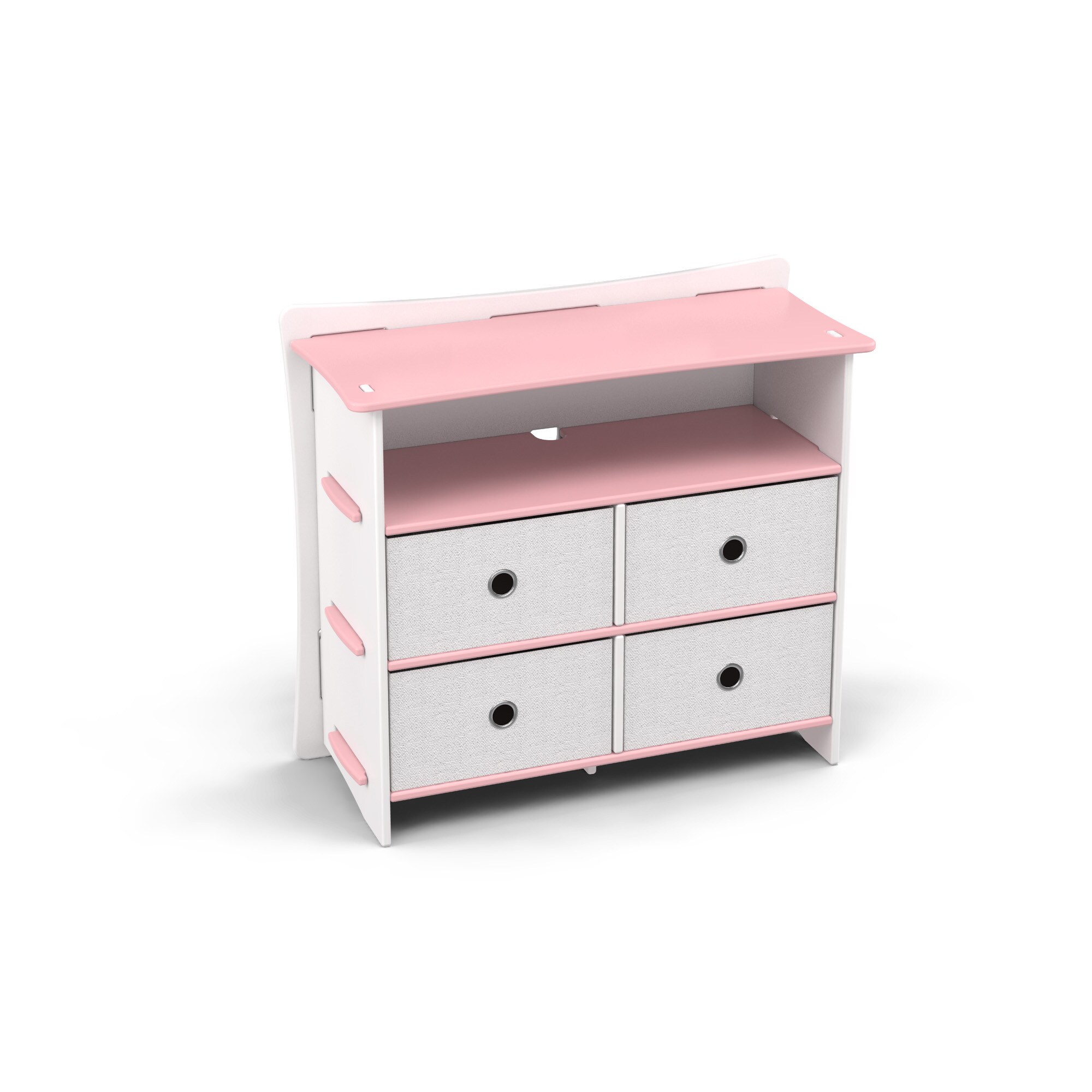 Shop Legare Kids Furniture 4 Drawer Pink And White Dresser