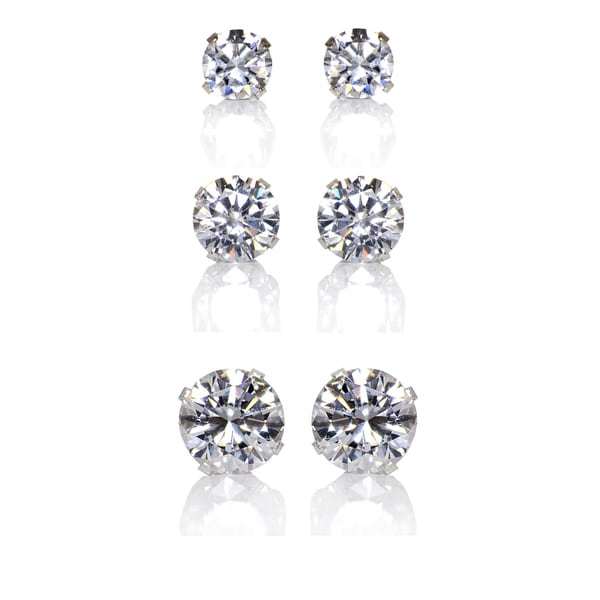 3-Pair Earring Stud Set 