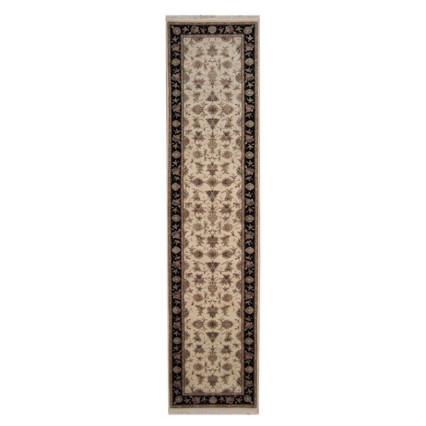 Handmade Herat Oriental Indo Tabriz Wool Runner (India) - 2'7 x 10'8