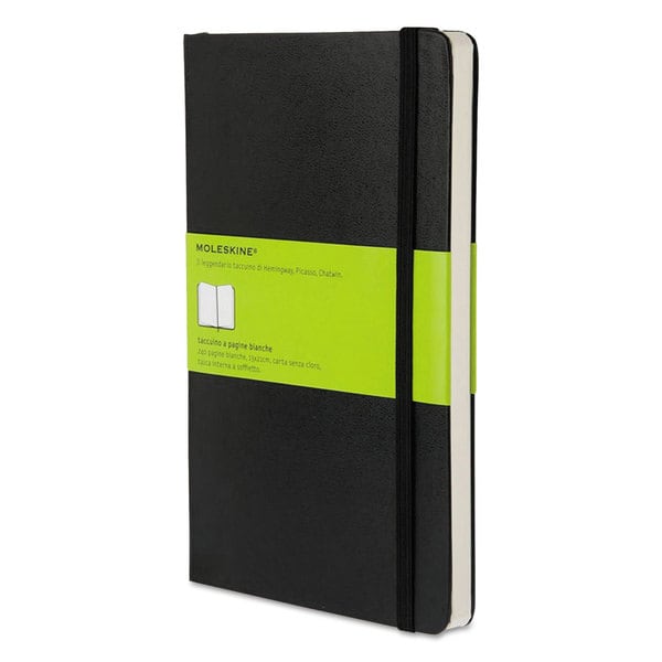 Shop Moleskine Black Hard Cover Unruled Notebook Free Shipping On