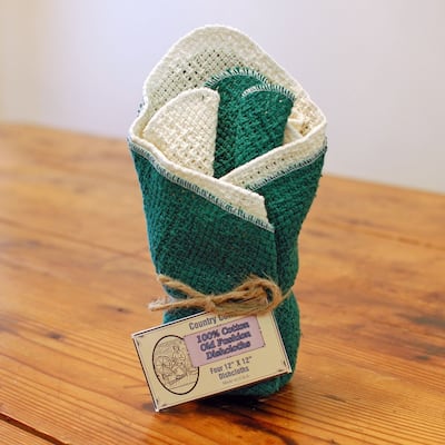 Old Fashion Cotton Dishcloths (4 pack) Some with mixed colors