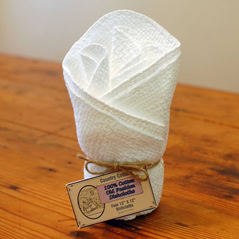 Old Fashion Cotton Dishcloths (4 pack) Some with mixed colors On Sale