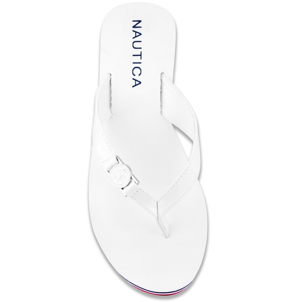 nautica wedge flip flops