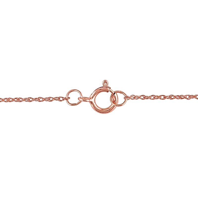 Miadora 10k Rose Gold Heart-cut Morganite and Diamond Accent Necklace - Pink