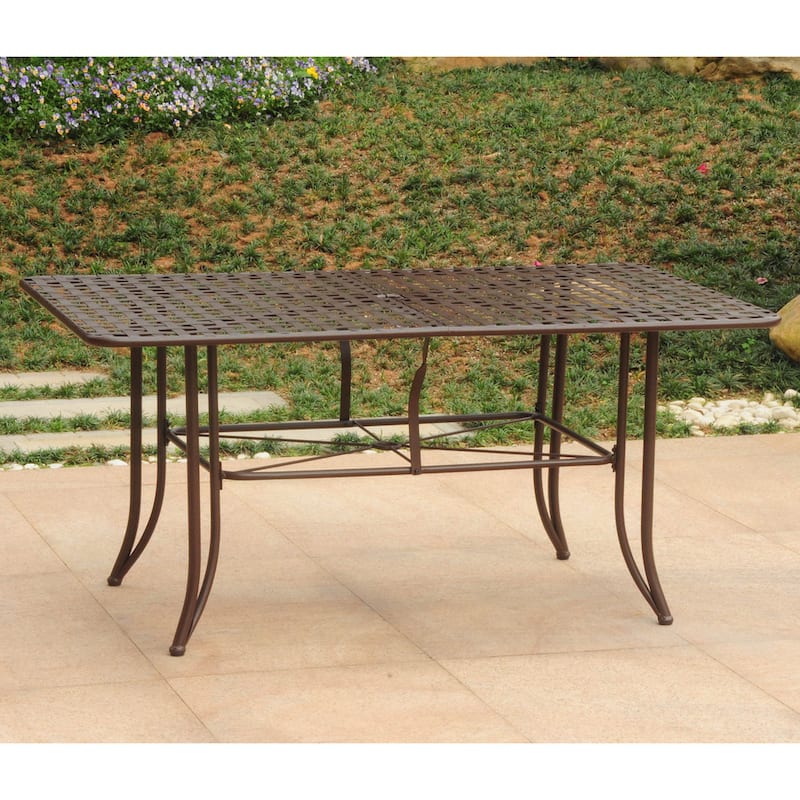 Mandalay 63-inch by 39-inch Iron Rectangular Dining Table