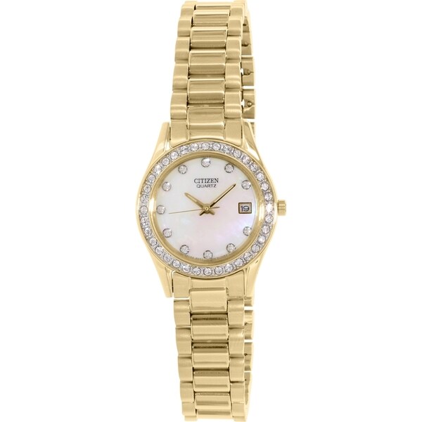citizen stainless steel gold watch