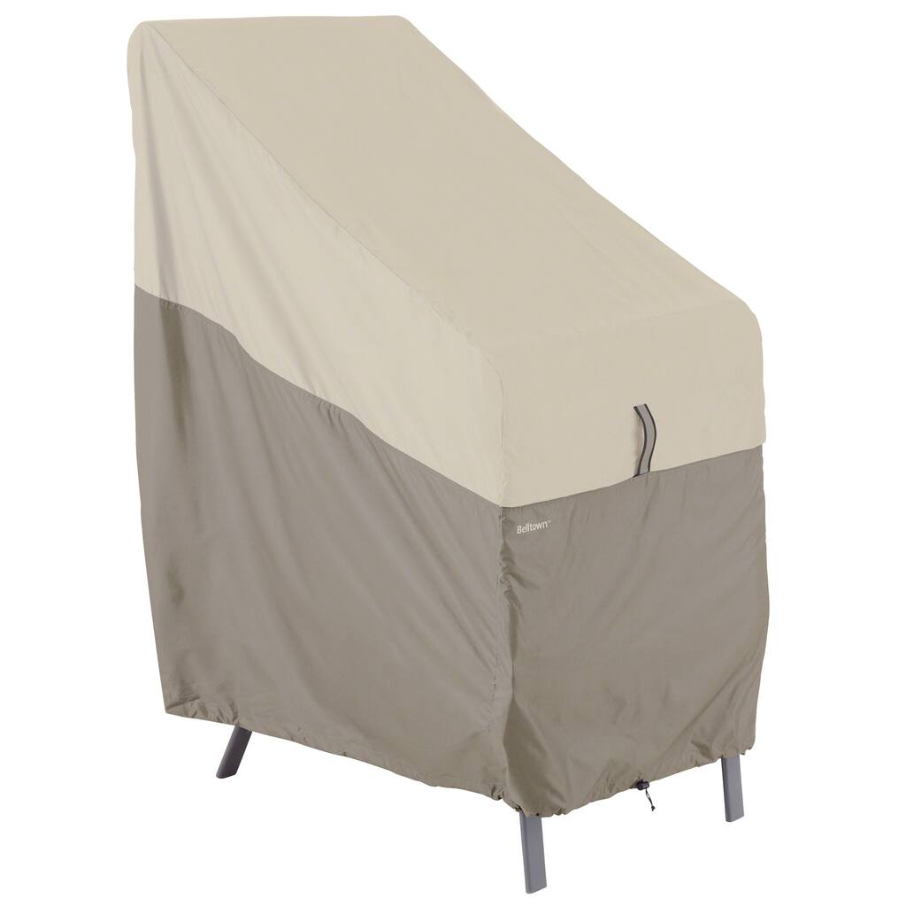 Classic Accessories Belltown Grey Stackable Patio Chair Cover