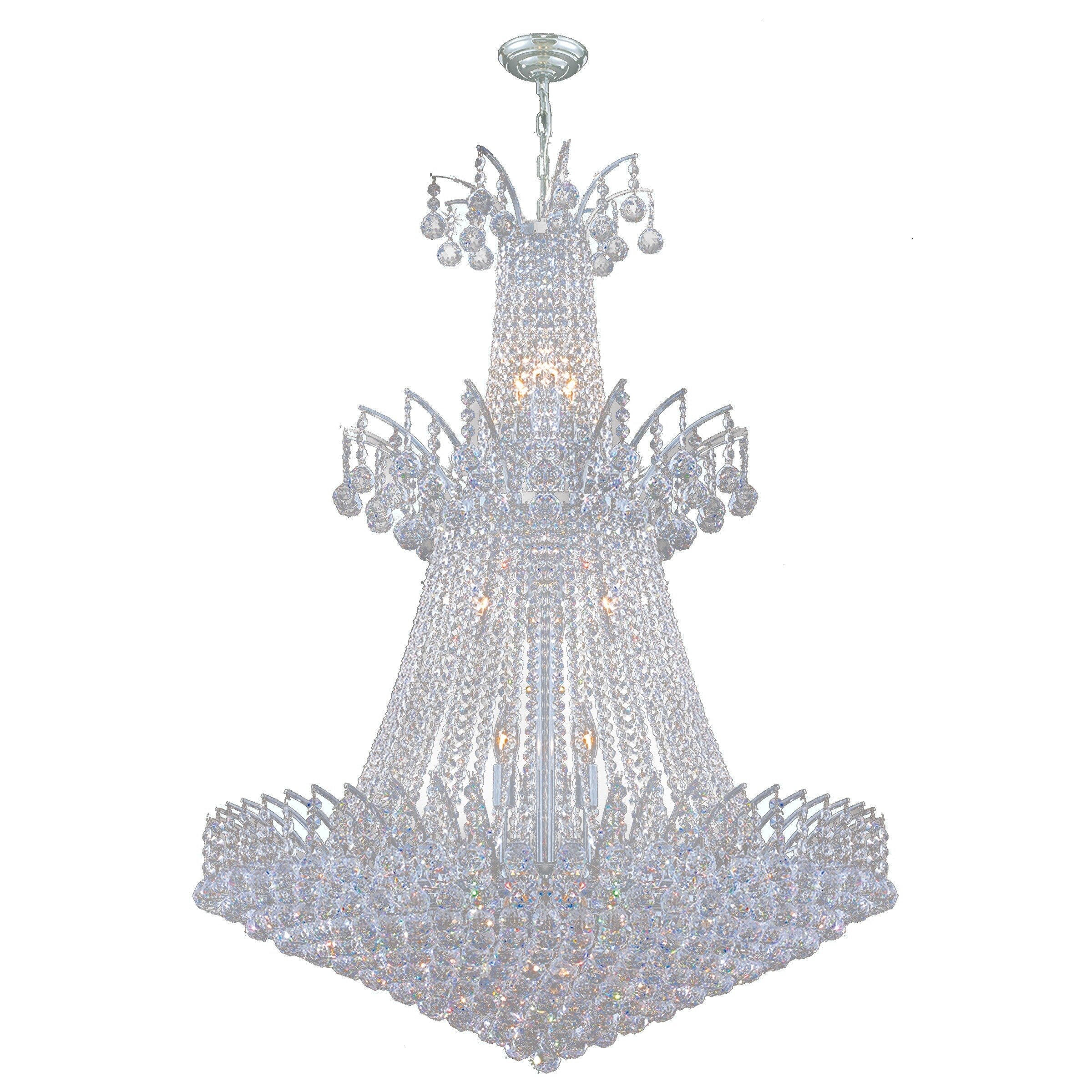 SOTTAE French Empire Chrome Crystal Chandelier,Contemporary Luxury Pendant TOCHIC French Empire Crystal Chandelier Lighting Chrome Finish, 6