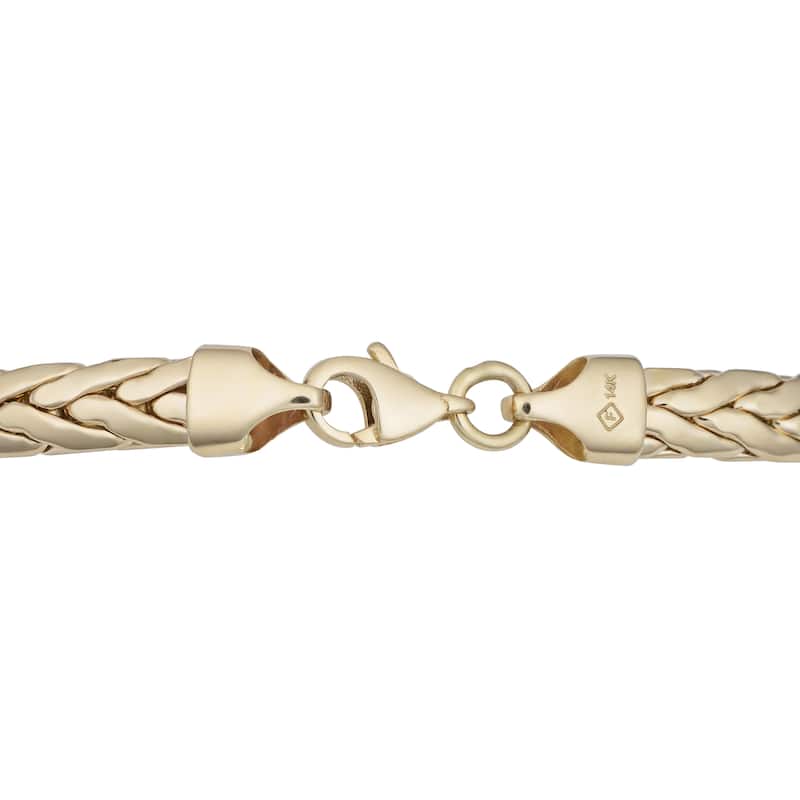 Fremada 14k Yellow Gold 5.5-mm Flat Weave Bracelet (7.5 inches)