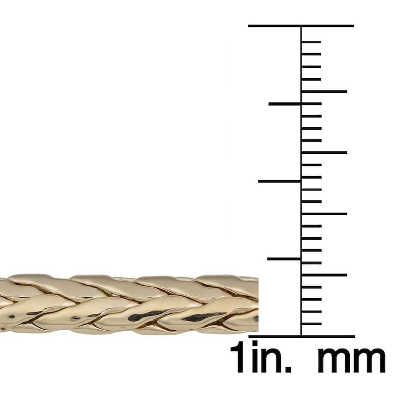 Fremada 14k Yellow Gold 5.5-mm Flat Weave Bracelet (7.5 inches)