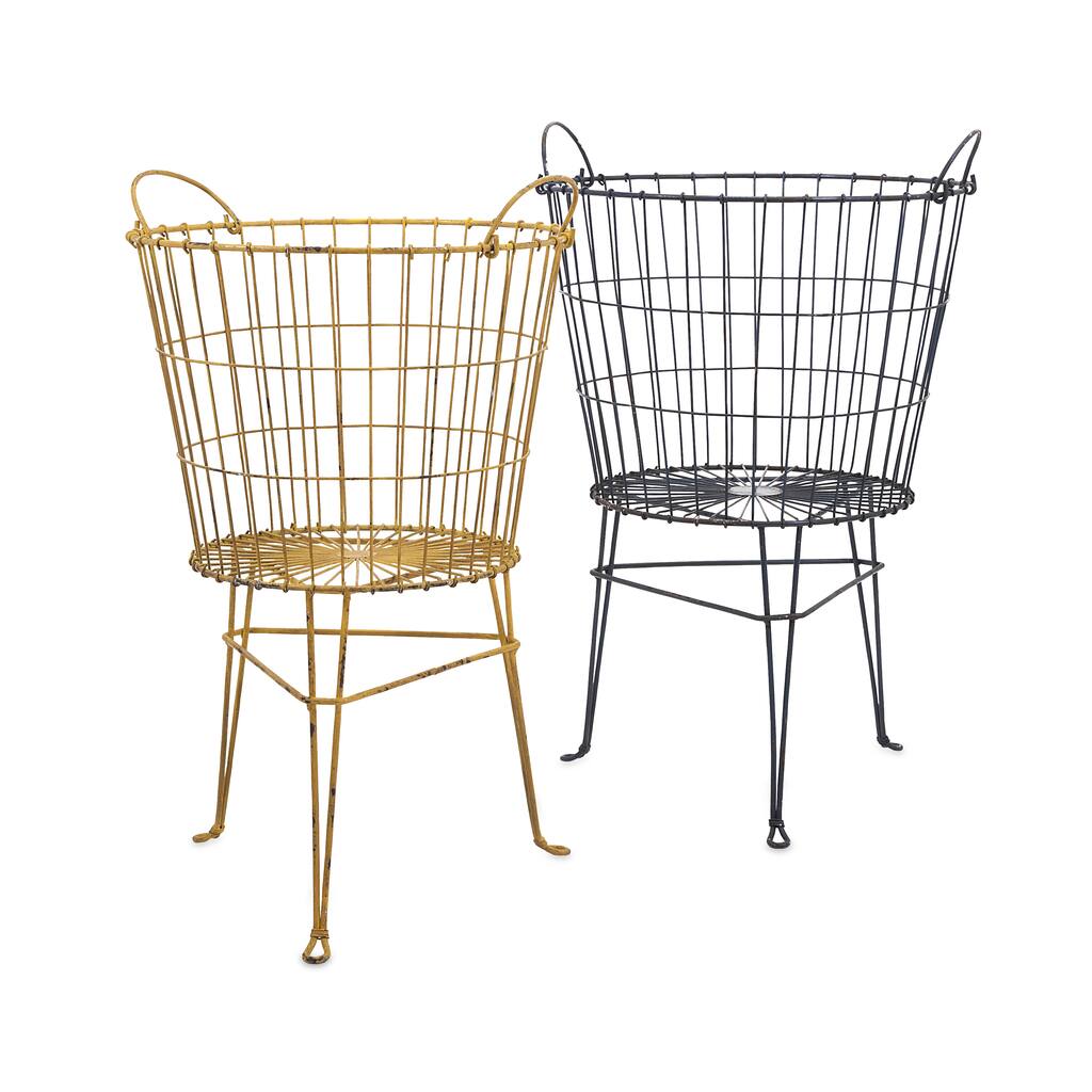 Kaden Wire Basket on Stand (Set of 2)