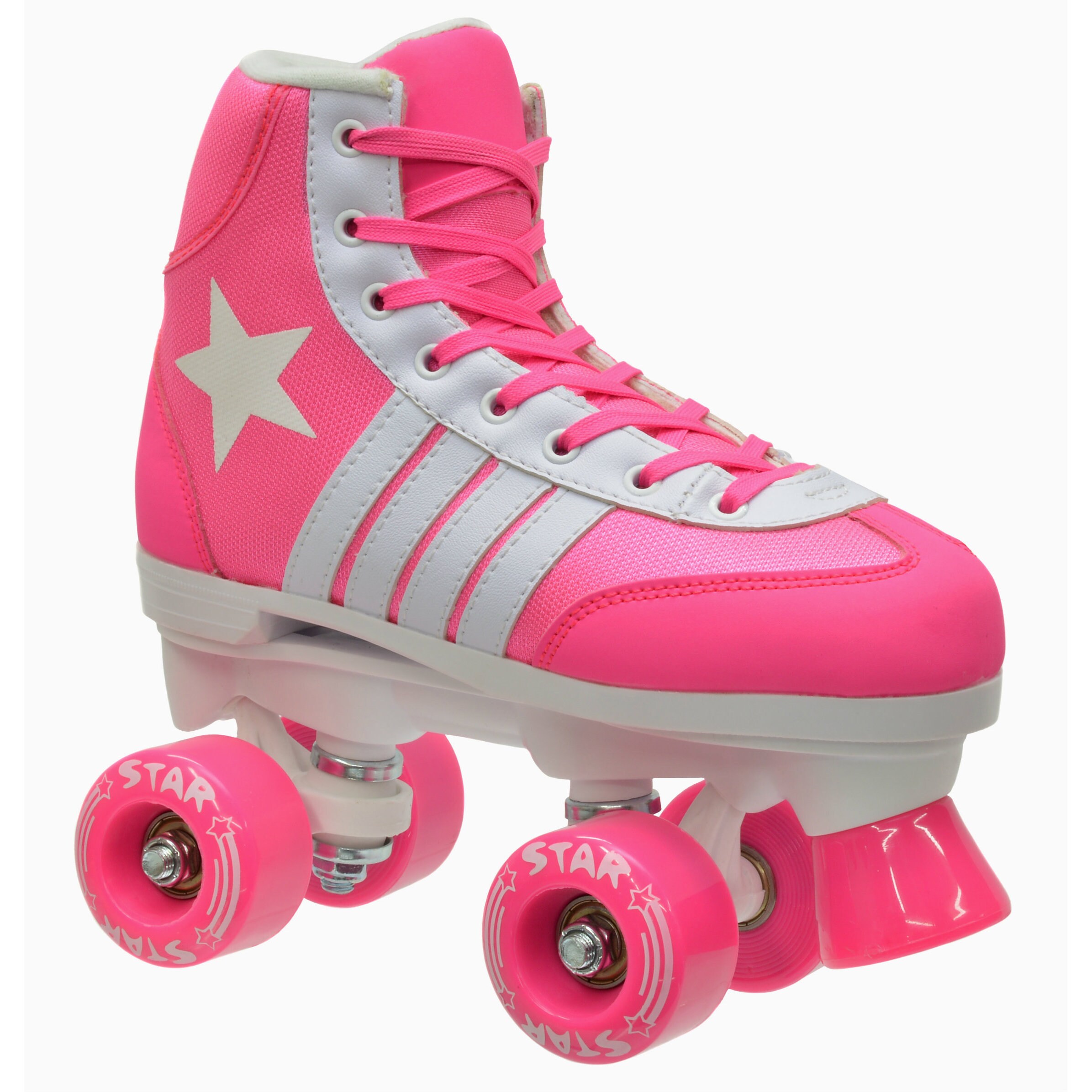 Epic New Classic Black & Pink High-Top Quad Roller Skate Bundle w/ Bag,  Laces, & Pom Poms! (As Is Item) - Bed Bath & Beyond - 31804634