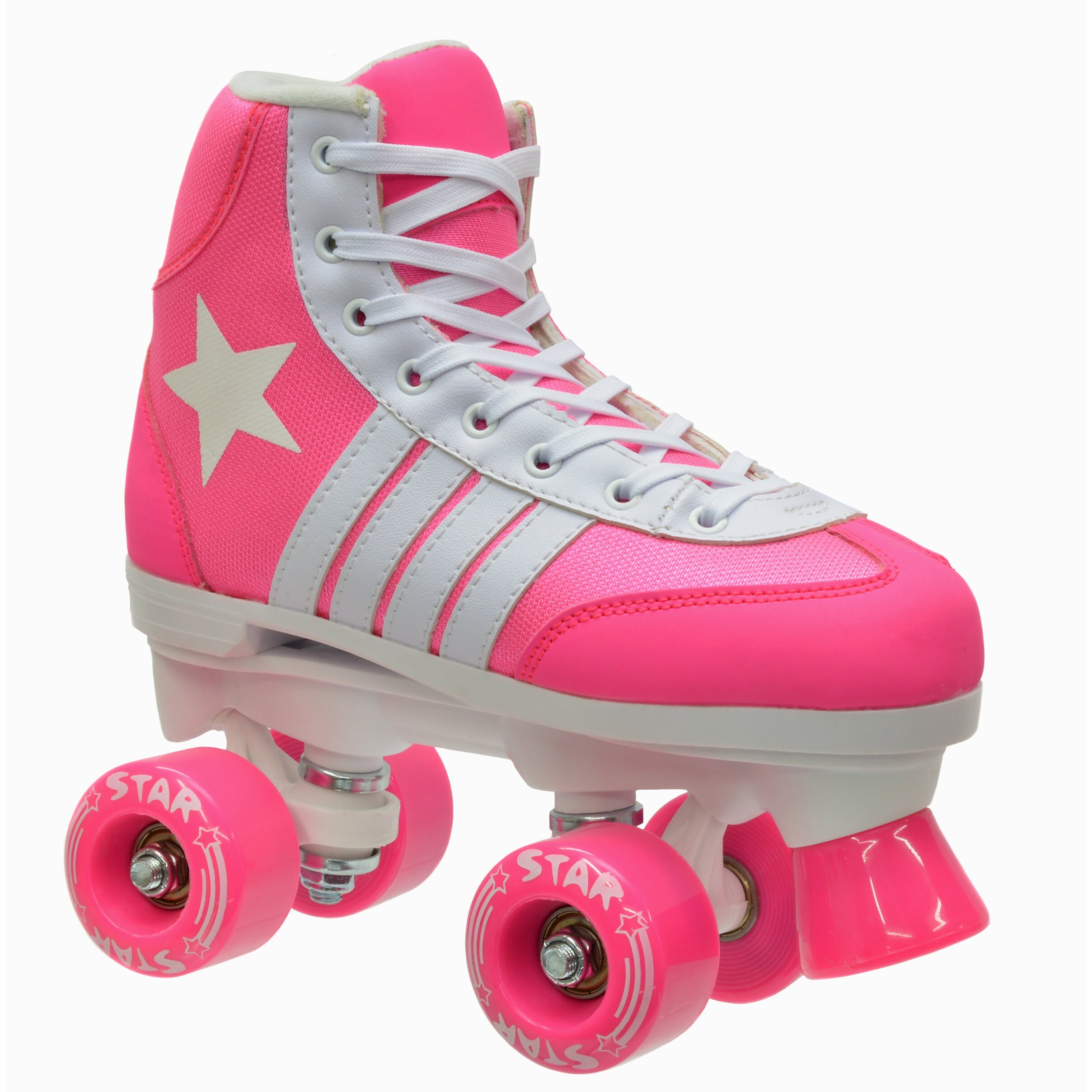 Epic New Classic Black & Pink High-Top Quad Roller Skate Bundle w/ Bag,  Laces, & Pom Poms! (As Is Item) - Bed Bath & Beyond - 31804634