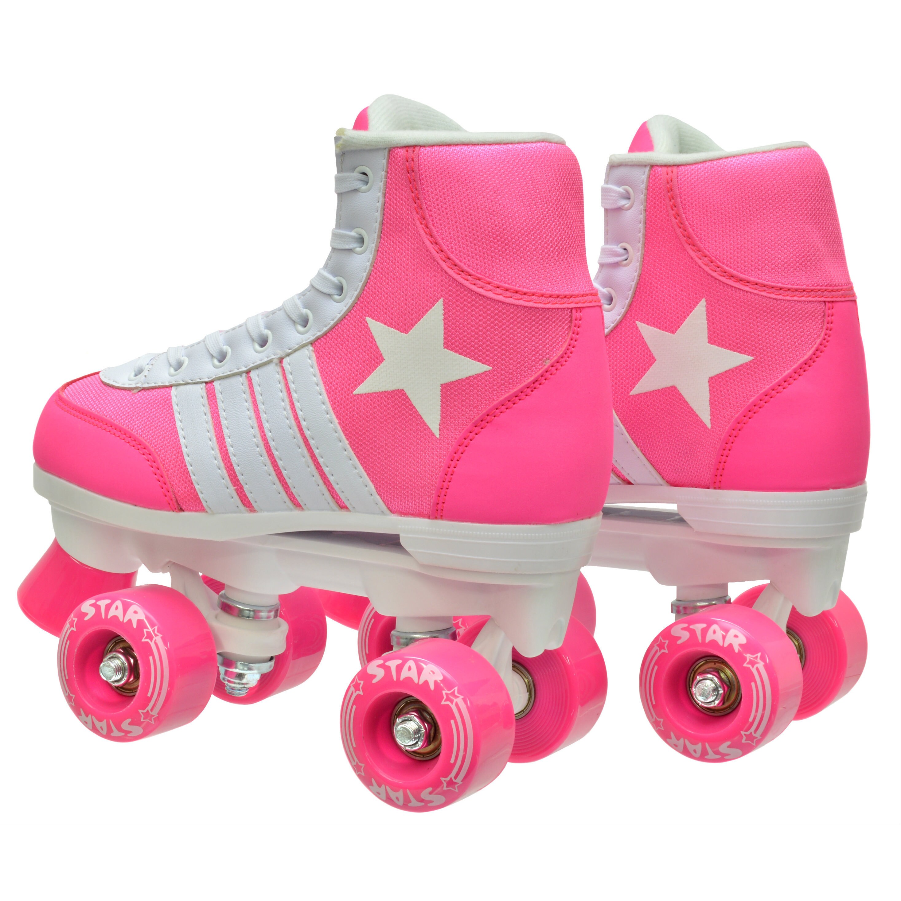 Epic New Classic Black & Pink High-Top Quad Roller Skate Bundle w/ Bag,  Laces, & Pom Poms! (As Is Item) - Bed Bath & Beyond - 31804634