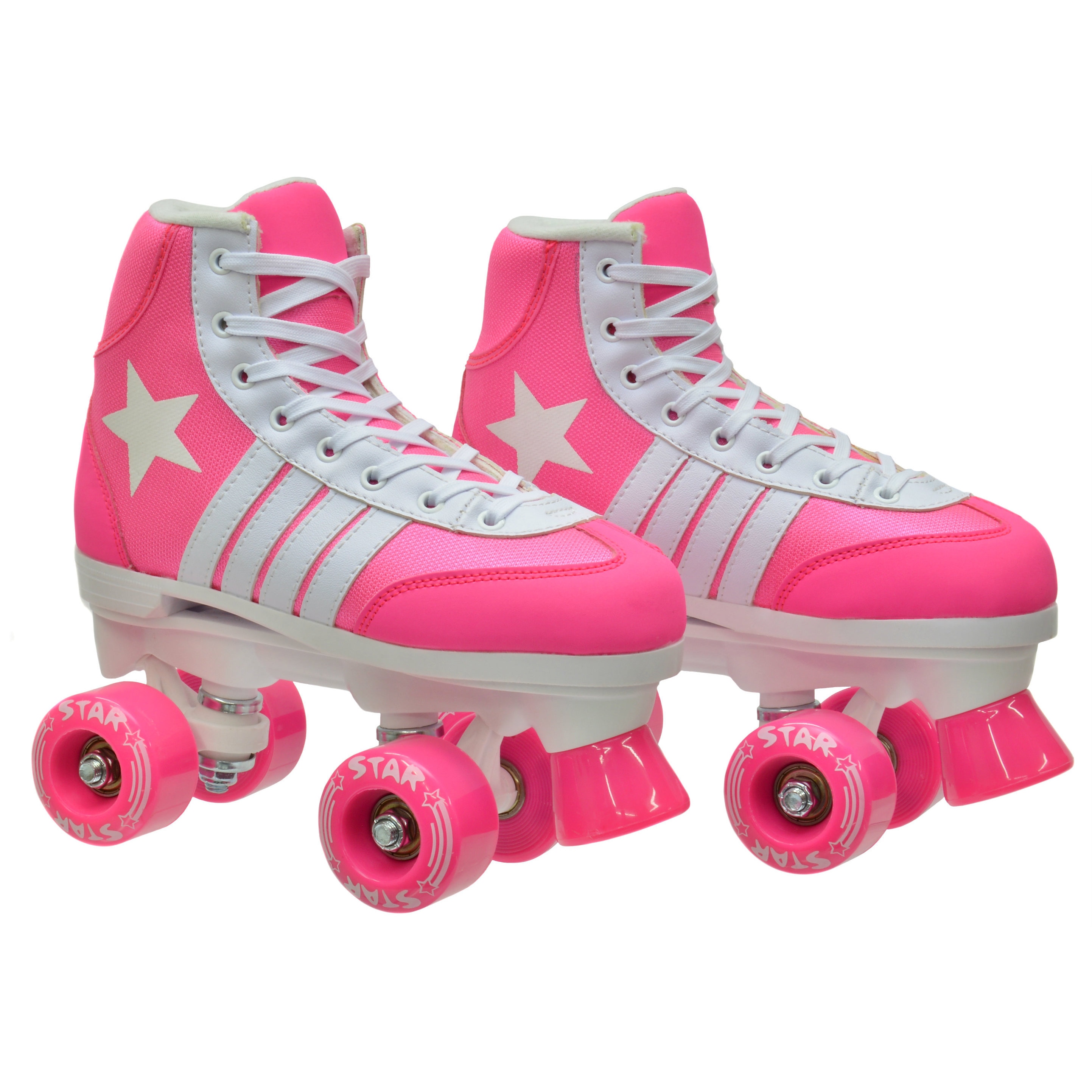 Epic New Classic Black & Pink High-Top Quad Roller Skate Bundle w/ Bag,  Laces, & Pom Poms! (As Is Item) - Bed Bath & Beyond - 31804634