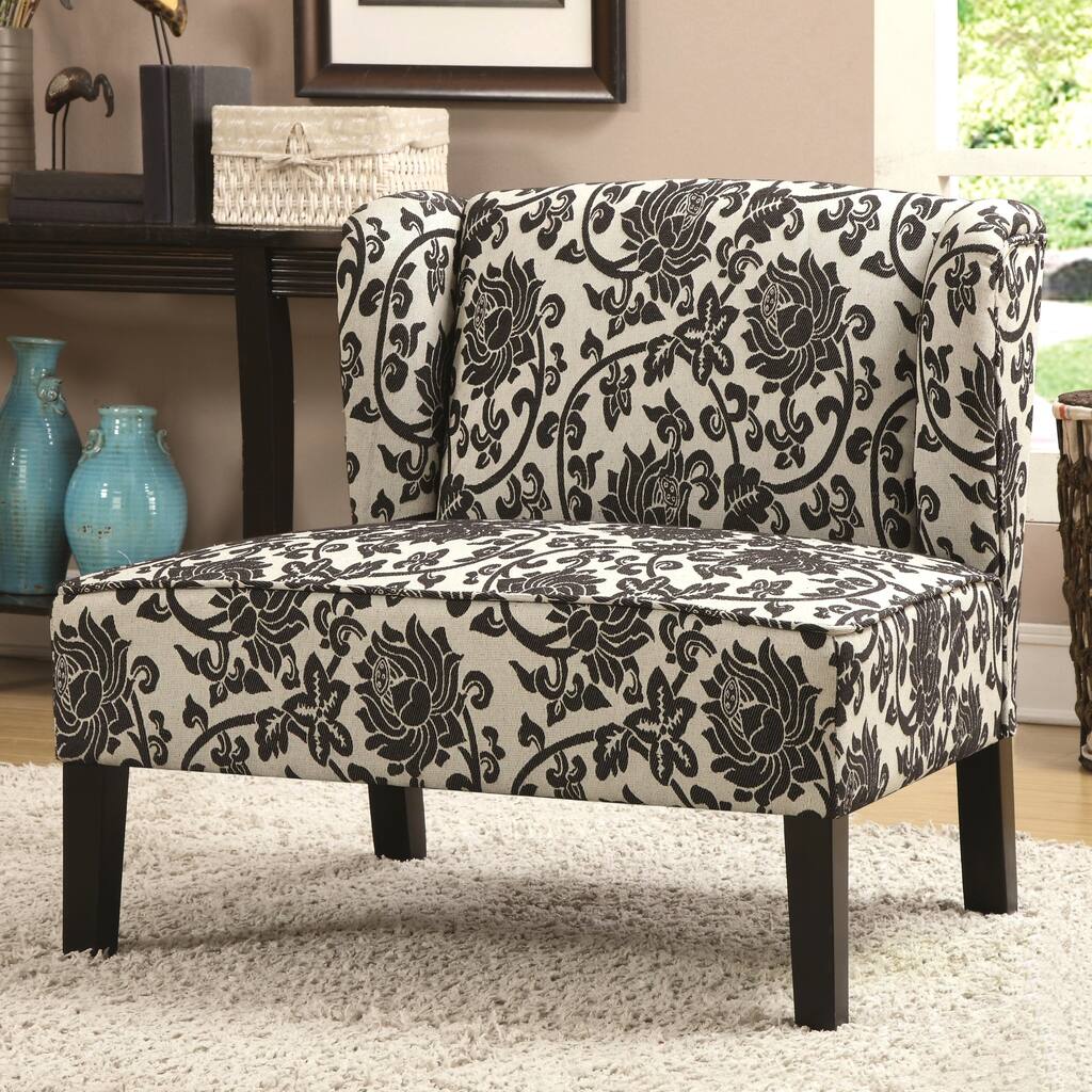 Wing Back Floral Accent Chair