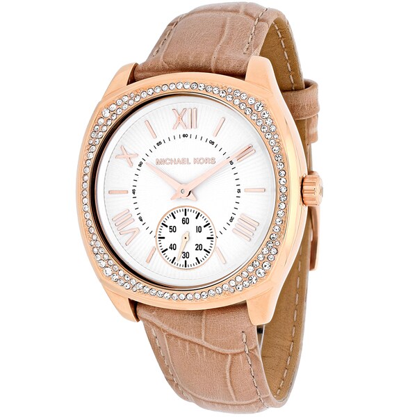 Michael Kors Women's Bryn MK2388 Beige Leather Quartz Watch