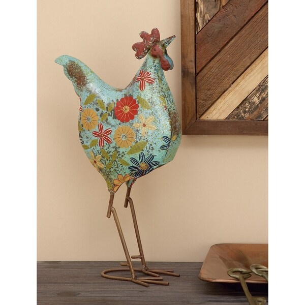 Shop Metal 28-inch Rooster - Free Shipping Today - Overstock - 10116616