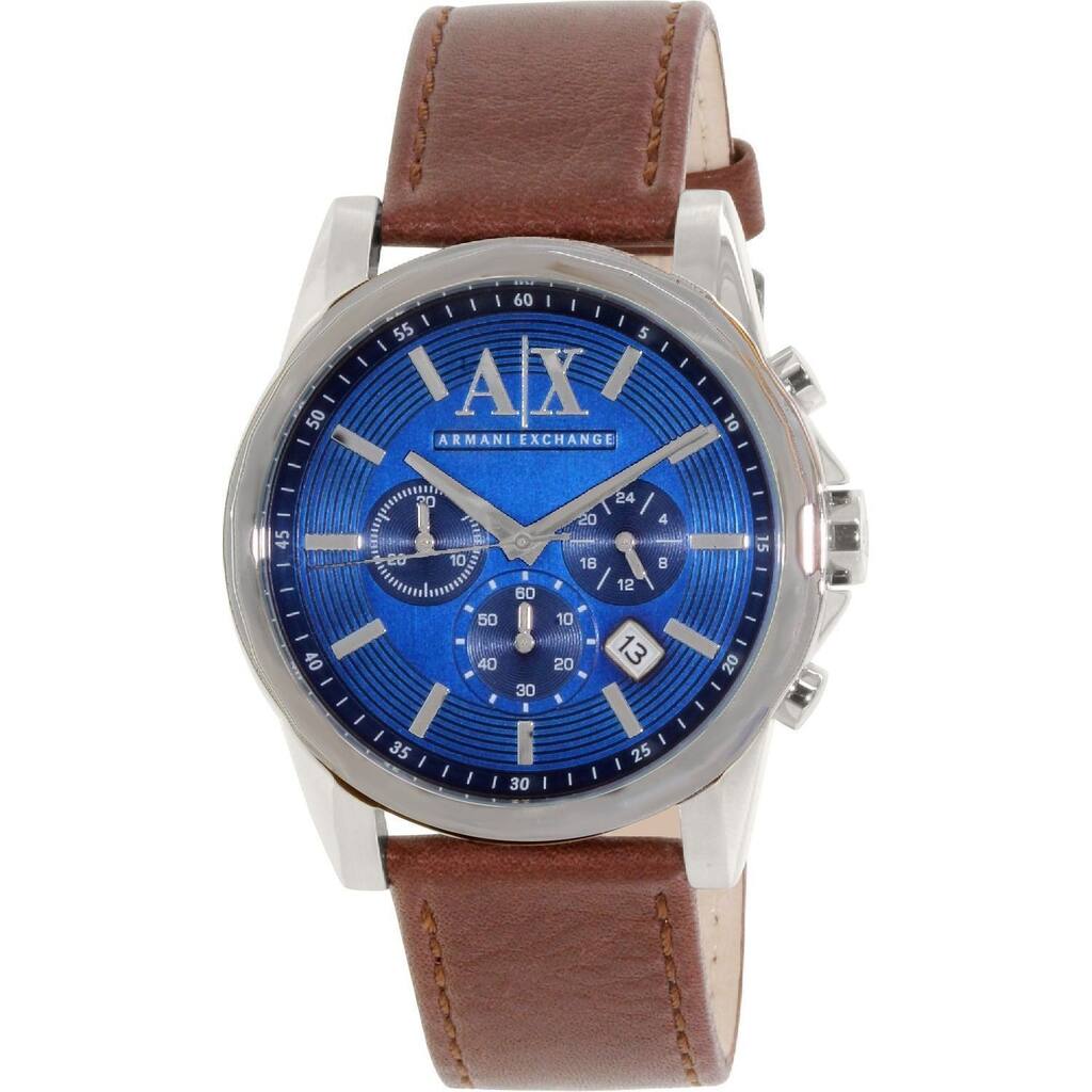 Armani Exchange Men's AX2501 Blue Leather Quartz Watch