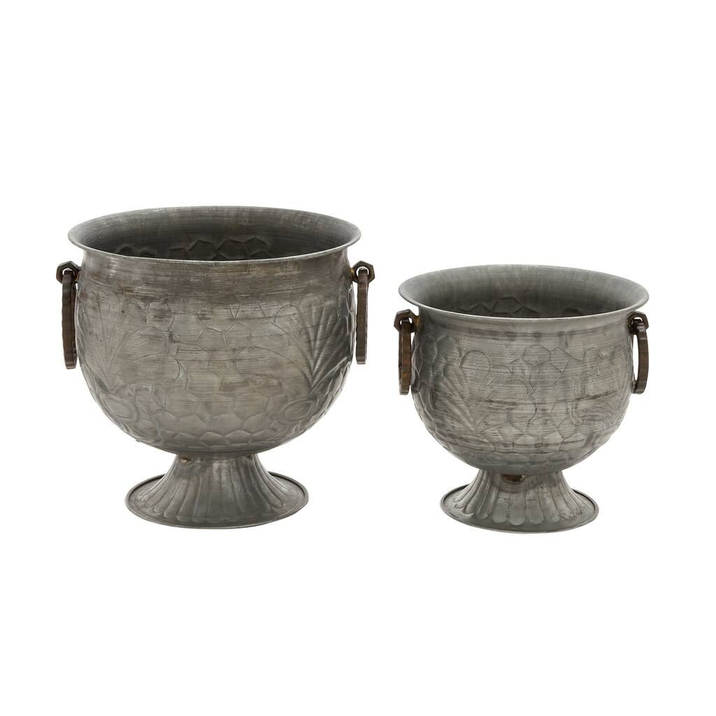 Splendid set of 2 Metal Planter