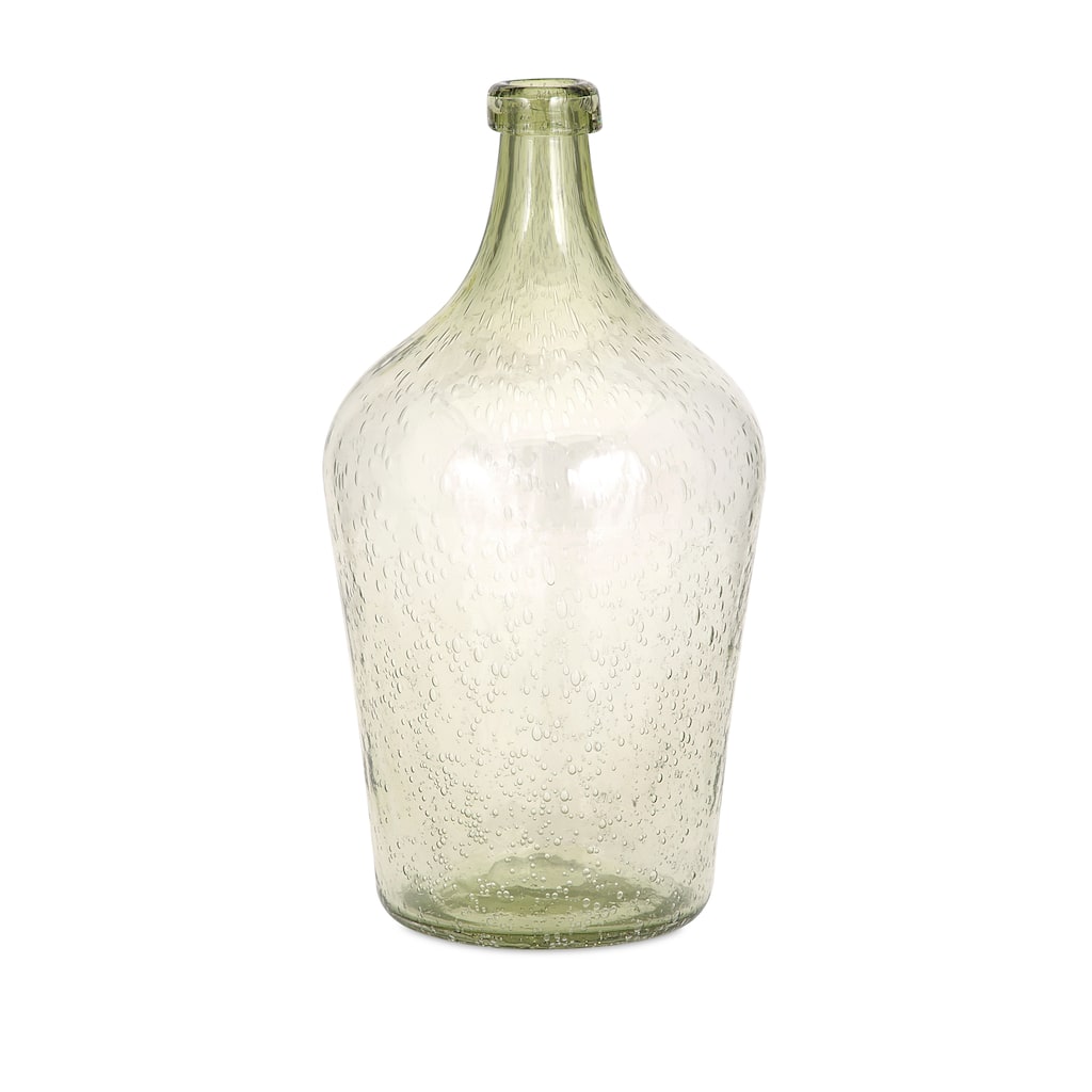 Bryn Green Bubble Glass Jug
