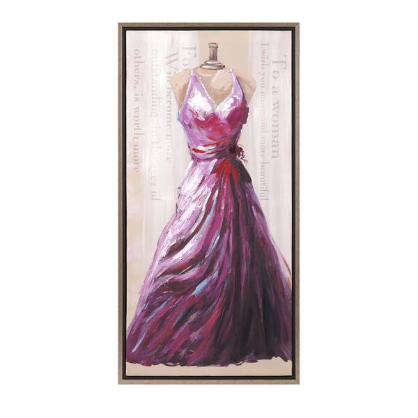 The Dress Oil On Canvas With Frame - Overstock - 10165214