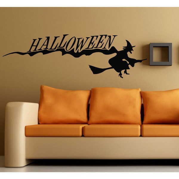 Halloween Wall Art halloween witch vinyl sticker wall art - free shipping on orders Halloween Wall Art halloween witch vinyl sticker wall art - free shipping on orders