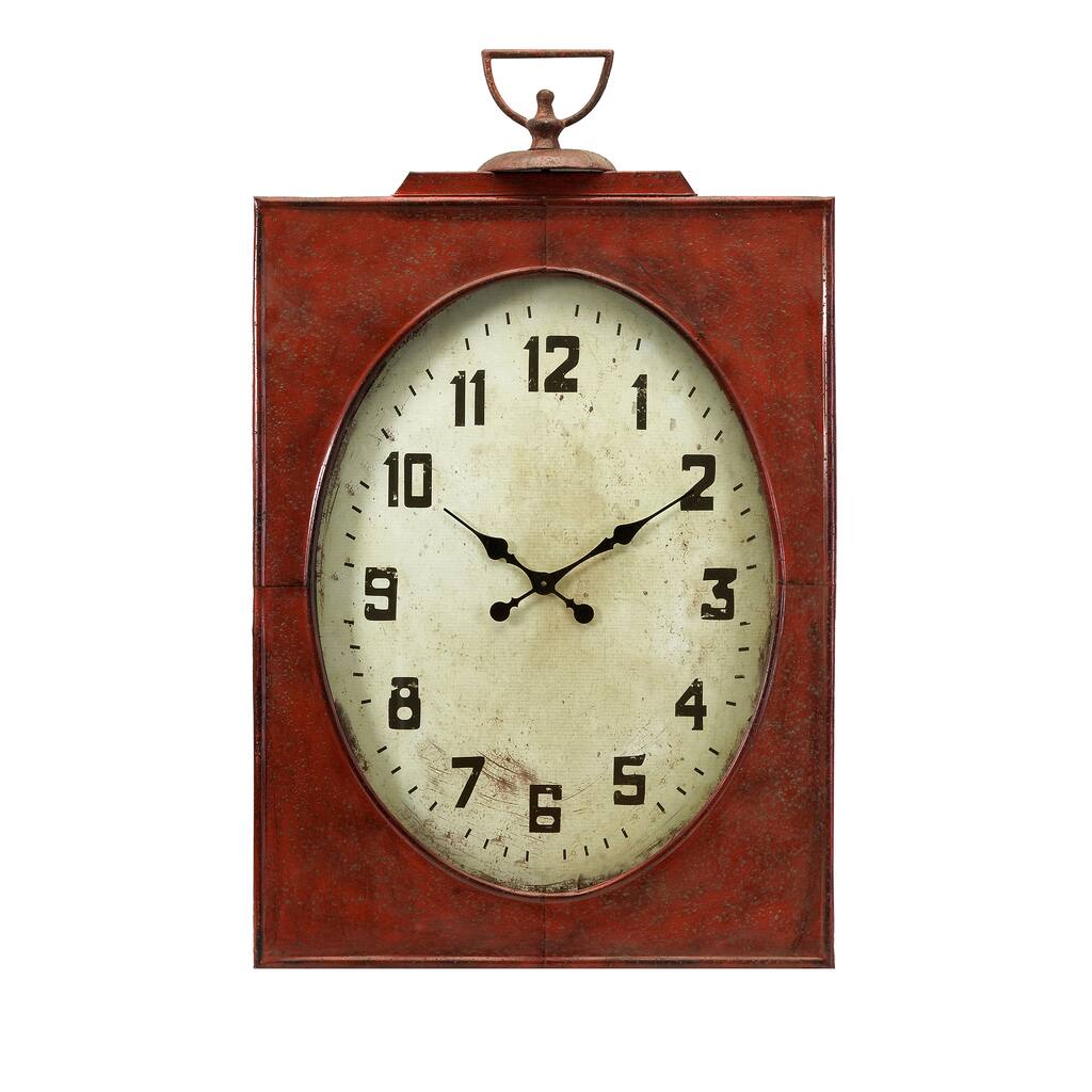 Carnen Oversized Red Wall Clock