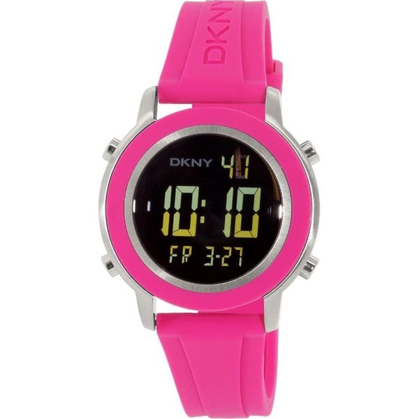 DKNY Womens Tompkins NY2324 Pink Rubber Quartz Watch   17294944