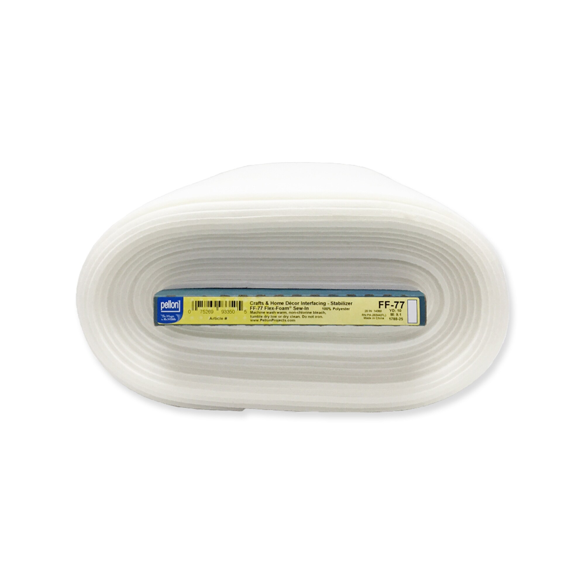 Pellon FF77 Fle x Foam Sew-In Stabilizer (20-inch x 10yd) Off-White
