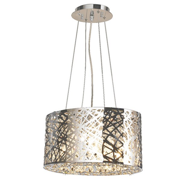 Shop Metro Candelabra 5 Light Chrome Finish Clear Crystal Chandelier