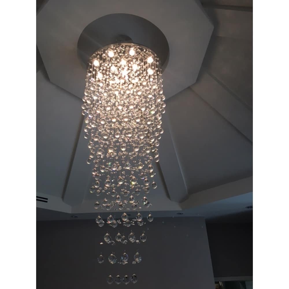 Icicle Collection 12-light Chrome Finish and Clear Crystal Chandelier (12 Lights Polished Chrome Chandelier) - Chandeliers For Bedrooms by Overstock.com