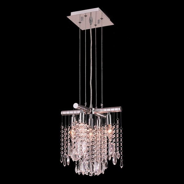 Sparkling 5 Light Chrome Finish And Clear Crystal Mini Pendant Sparkling 5 Light Chrome Finish And Clear Crystal Mini Pendant On Free Shipping Today 10167047