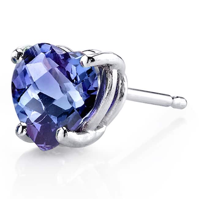 Oravo 14k White Gold Heart-cut Gemstone Stud Earrings
