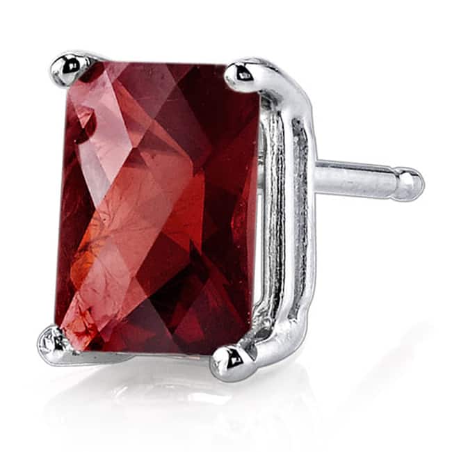 Oravo 14k White Gold Radiant-cut Gemstone Stud Earrings