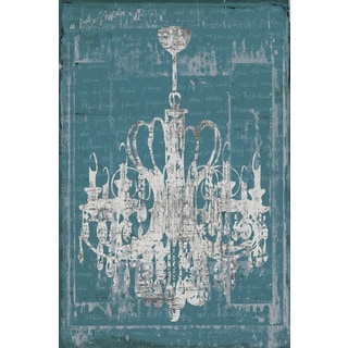 Portfolio Canvas Decor IHD Studio 'Chandelier 3 in Blue' Framed Canvas Wall Art