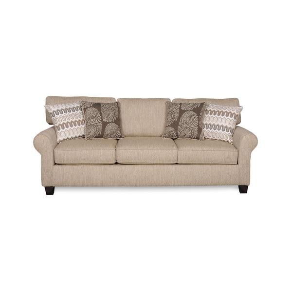 Shop Sofab Erin Cafe Almond 3-seat Sofa - Free Shipping Today ...