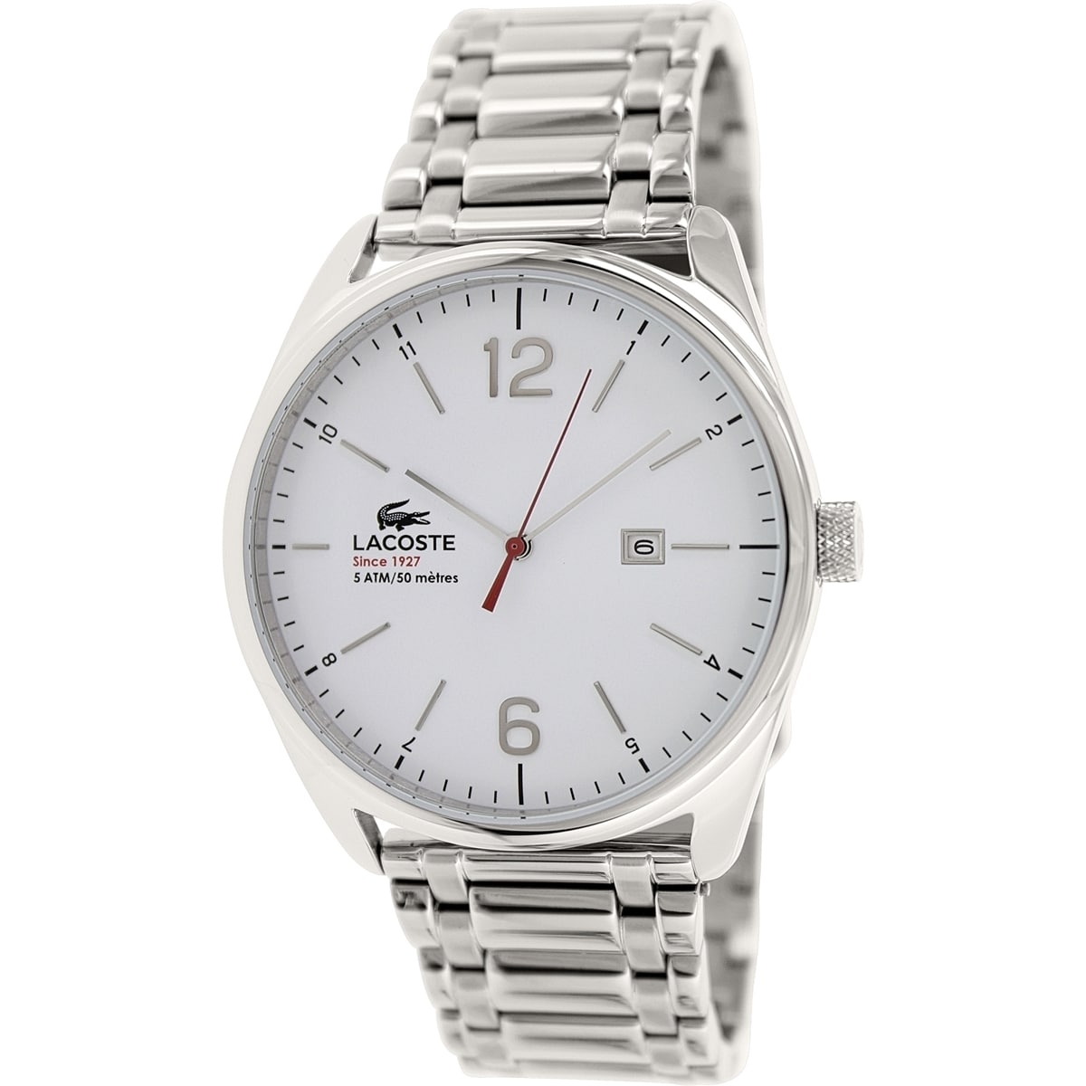 lacoste all stainless steel water resistant 5 atm