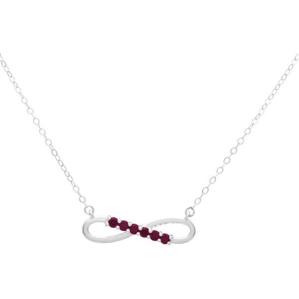 Sterling Silver Swarovski Birthstone Infinity Necklace. Opens flyout.