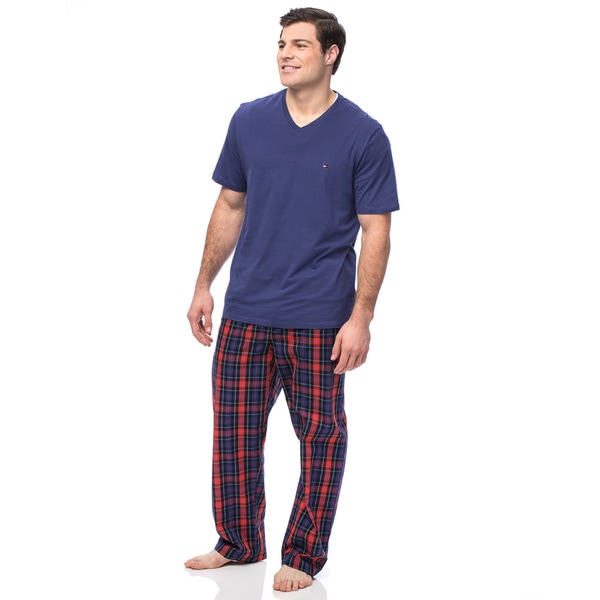 Shop Tommy Hilfiger Men's Navy and Red Short Sleeve Pajama Box Set - Free Shipping On Orders 