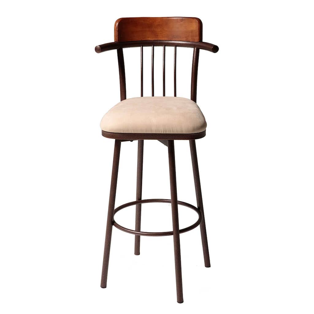 Leggett & Platt Augusta Metal Bar or Counter Stool with Upholstered Seat