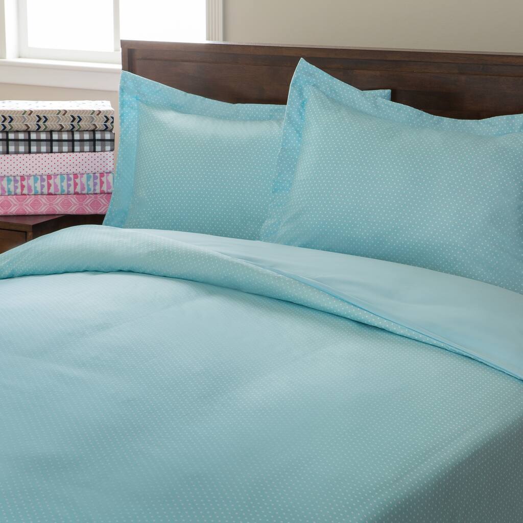 Expressions Reversible Microfiber 3-piece Duvet Cover Set