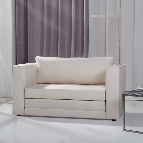 Shop Corona Beige Convertible Loveseat Sleeper Ships To