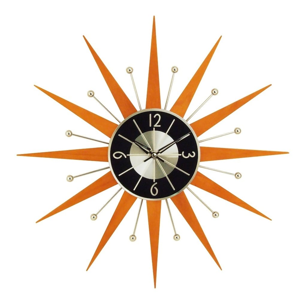 Hans Andersen Home Wooden Starburst Clock