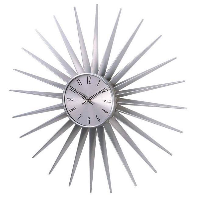 Hans Andersen Home Silver Sunburst Clock