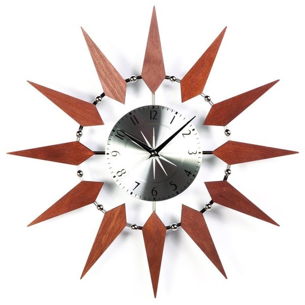 Hans Andersen Home Wooden Sunburst Clock